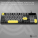 Ajazz Клавіатура Ajazz AF98 Black USB-C Black Gray Yellow (AF98-BGY)
