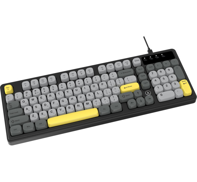 Ajazz Клавіатура Ajazz AF98 Black USB-C Black Gray Yellow (AF98-BGY)