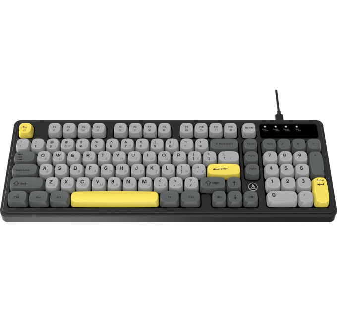 Ajazz Клавіатура Ajazz AF98 Black USB-C Black Gray Yellow (AF98-BGY)
