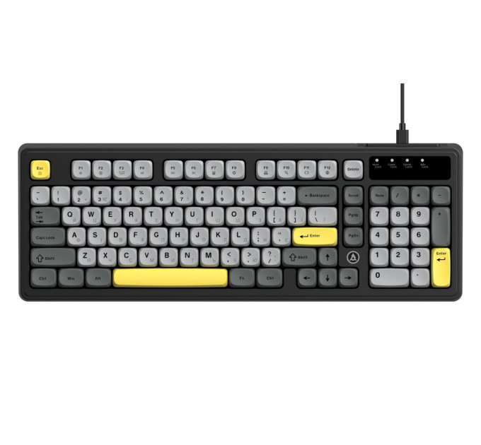Ajazz Клавіатура Ajazz AF98 Black USB-C Black Gray Yellow (AF98-BGY)