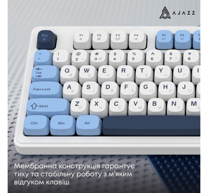 Ajazz Клавіатура Ajazz AF98 Black USB-C Glacier Blue (AF98-GB)