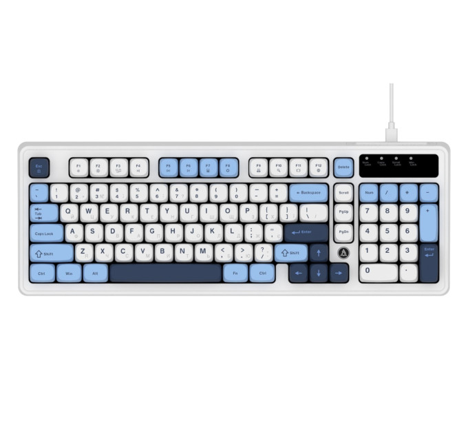 Ajazz Клавіатура Ajazz AF98 Black USB-C Glacier Blue (AF98-GB)