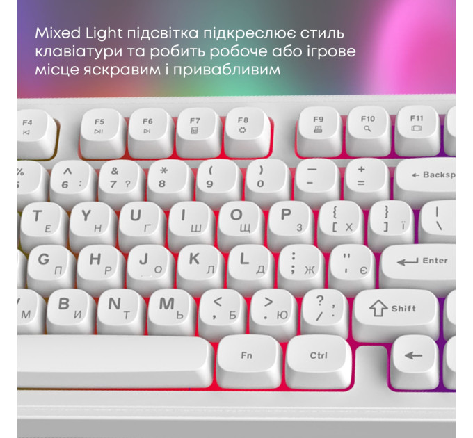 Ajazz Клавіатура Ajazz AF98 Black USB-C White (AF98-W)