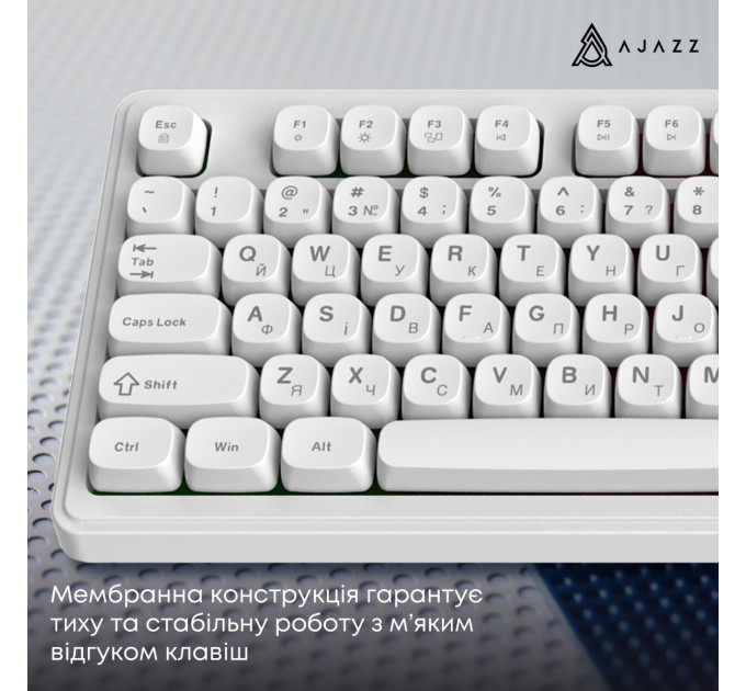 Ajazz Клавіатура Ajazz AF98 Black USB-C White (AF98-W)