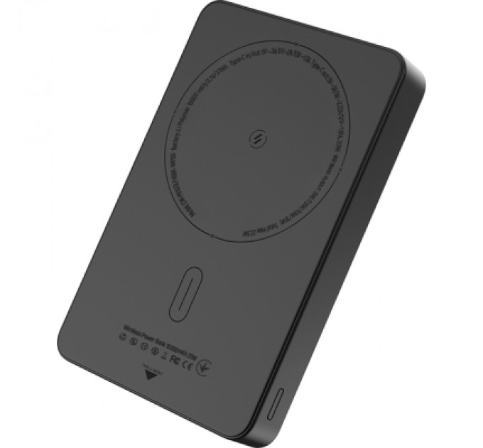 Батарея універсальна ColorWay 10 000 mAh PD/22.5W, 15W MagSafe Black (CW-PB100LPA1BK-WPDD)