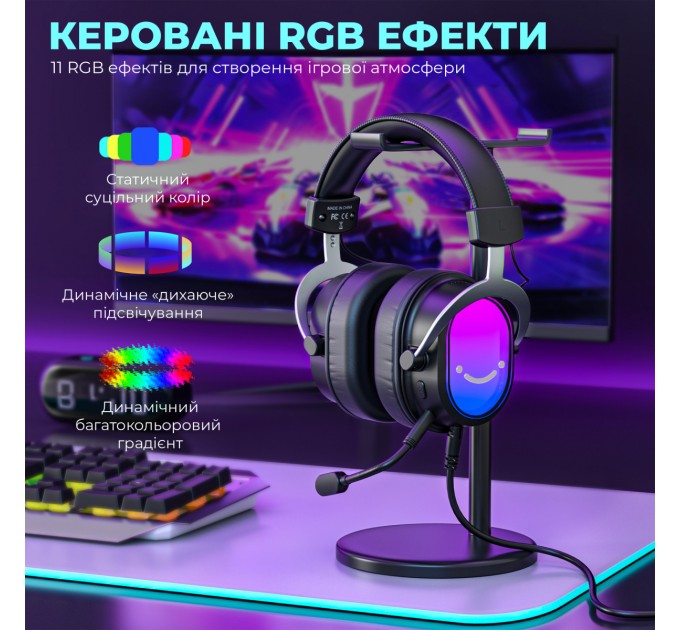Гарнітура Fifine H16 7.1 Black RGB