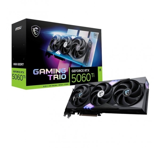 Відеокарта GF RTX 5060 Ti  8GB GDDR7 Gaming Trio OC MSI (GeForce RTX 5060 Ti 8G GAMING TRIO OC)