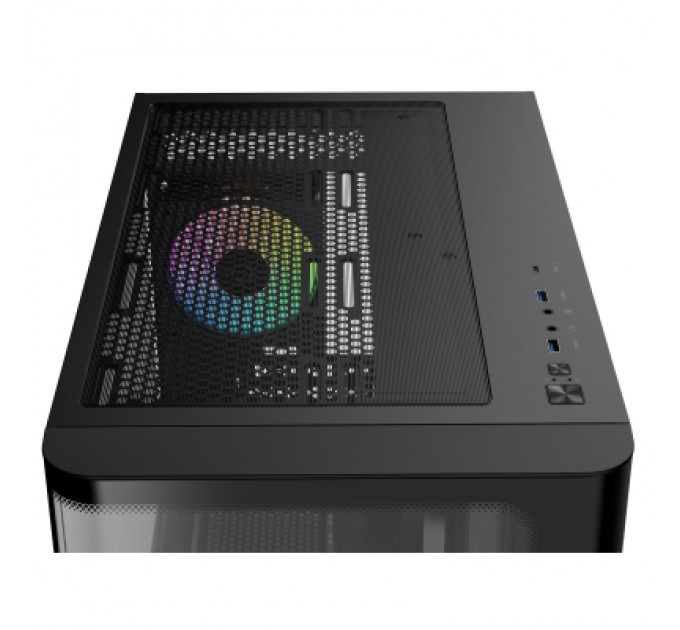 Корпус для ПК OCYPUS IOTA C50 BK CURVE ARGB DIGITAL (OTA-C50-BKD300CD-GL)