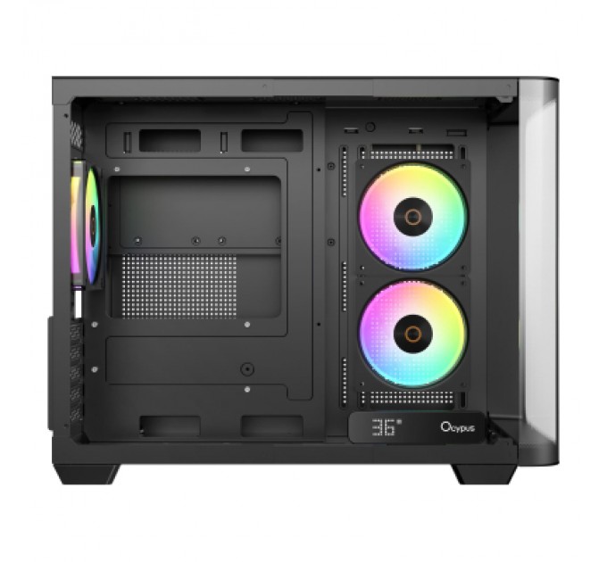 Корпус для ПК OCYPUS IOTA C50 BK CURVE ARGB DIGITAL (OTA-C50-BKD300CD-GL)