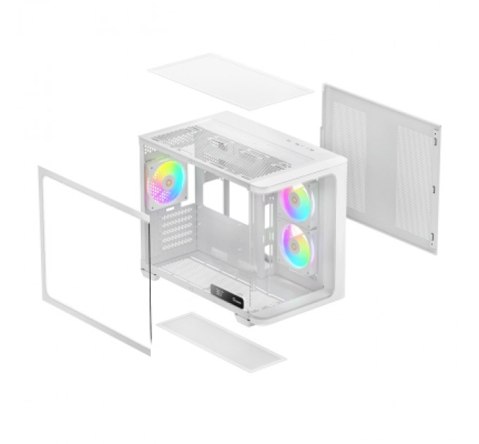 Корпус для ПК OCYPUS IOTA C50 WH CURVE ARGB DIGITAL (IOTA-C50-WHD300CD-GL)