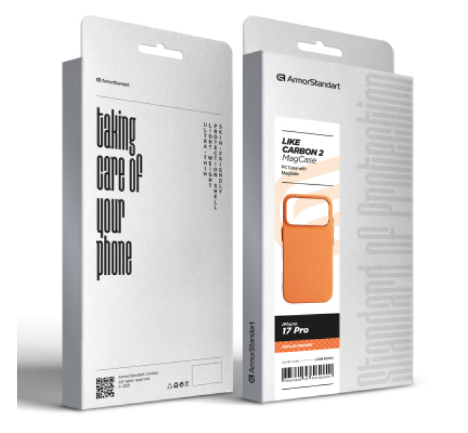 Armorstandart Чохол до мобільного телефона Armorstandart LikeCarbon2 MagCase Apple iPhone 17 Pro Kevlar Orange (ARM88556)