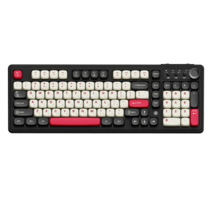 Ajazz Клавіатура Ajazz AF98 Plus Wireless/Bluetooth/USB UA Black/White/Red (AF98-PLUS-BSR)