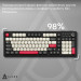 Ajazz Клавіатура Ajazz AF98 Plus Wireless/Bluetooth/USB UA Black/White/Red (AF98-PLUS-BSR)