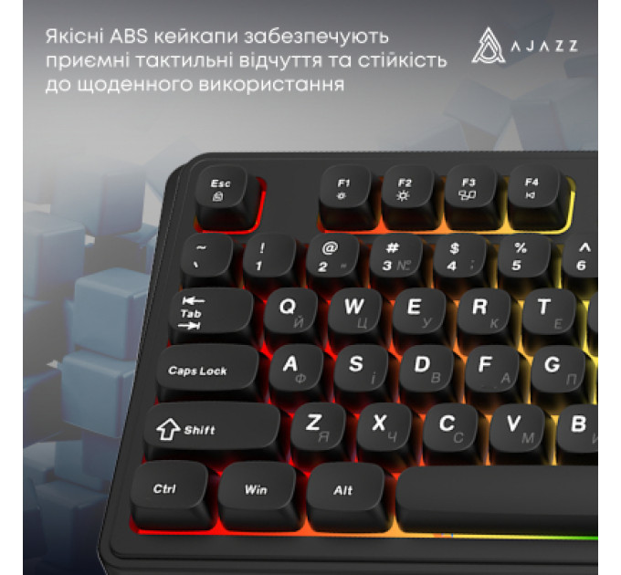 Ajazz Клавіатура Ajazz AF98 USB UA Black (AF98-B)