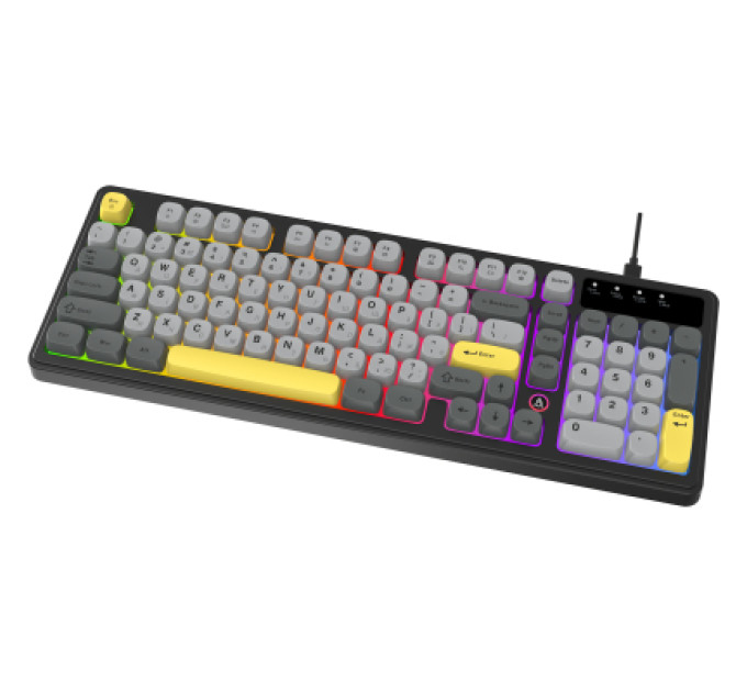 Ajazz Клавіатура Ajazz AF98 USB UA Black/Grey/Yellow (AF98-BGY)