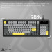 Ajazz Клавіатура Ajazz AF98 USB UA Black/Grey/Yellow (AF98-BGY)