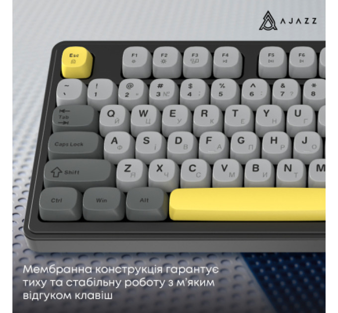 Ajazz Клавіатура Ajazz AF98 USB UA Black/Grey/Yellow (AF98-BGY)