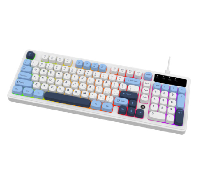 Ajazz Клавіатура Ajazz AF98 USB UA White/Blue (AF98-GB)