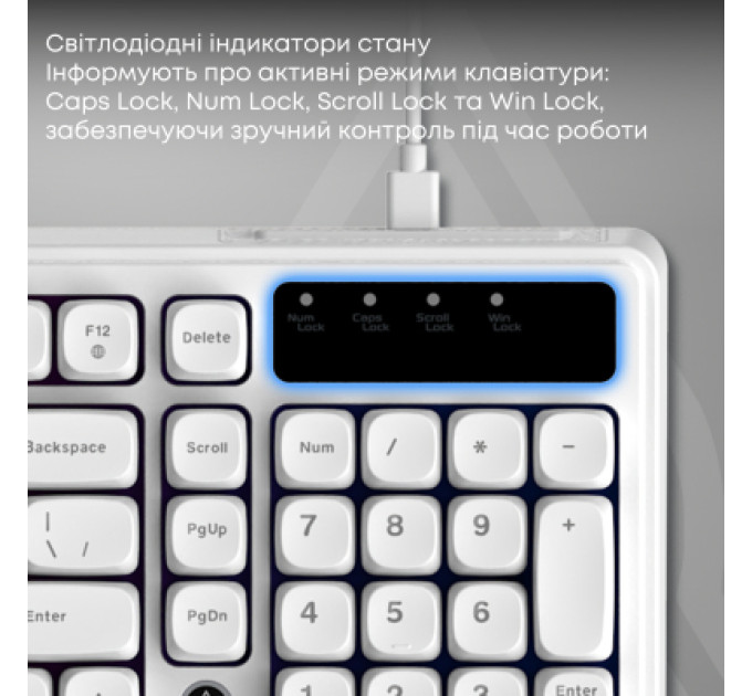 Ajazz Клавіатура Ajazz AF98 USB UA White (AF98-W)