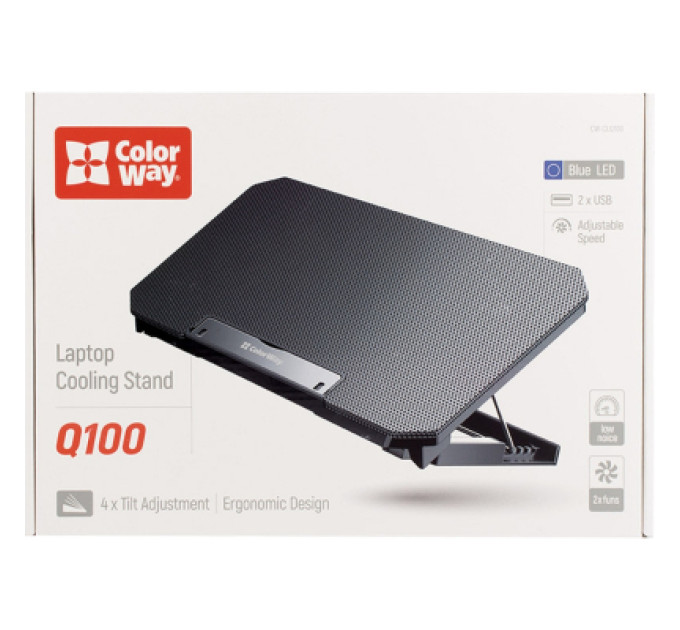ColorWay Підставка до ноутбука ColorWay Cooling Laptop Q100, 10-17 (CW-CLQ100)