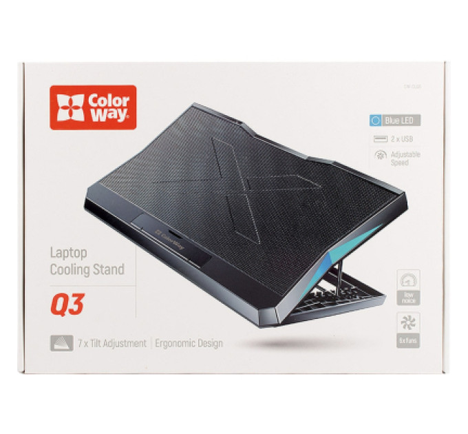 ColorWay Підставка до ноутбука ColorWay Cooling Laptop Q3, 10-17 (CW-CLQ3)