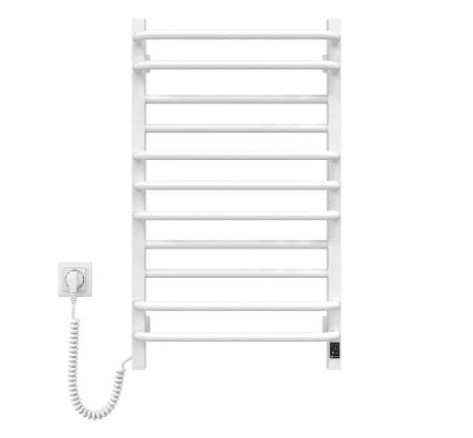 Navin Сушарка для рушників Navin Грандіс, 800х480х161мм, таймер-регулятор, сталь, білий, ліве підключення (12-108153-4880)
