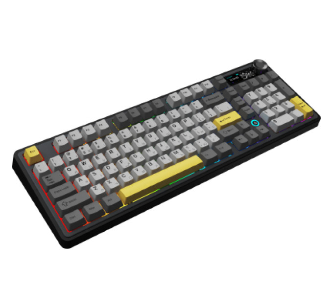 Ajazz Клавіатура Ajazz AK980 V2 Gift Switch V2 Wireless/Bluetooth/USB UA Black/Grey/Yellow (AK980-V2-G-BGY)