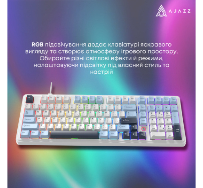 Ajazz Клавіатура Ajazz AK980 MAX Magnetic Switch USB UA White/Blue (AK980-MAX-M-BWDB)