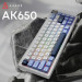 Ajazz Клавіатура Ajazz AK650 Sea Salt Switch USB UA White/Blue (AK650-SS-BWB)