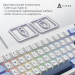 Ajazz Клавіатура Ajazz AK650 Sea Salt Switch USB UA White/Blue (AK650-SS-BWB)