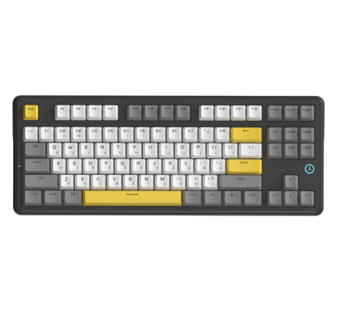 Ajazz Клавіатура Ajazz AK870 V2 Flying Fish Switch USB UA Black/Grey/Yellow (AK870-V2-FF-BGY)