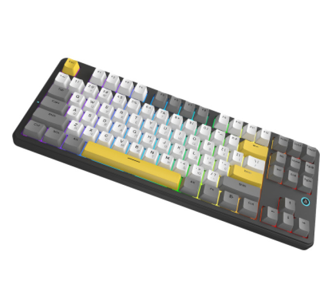 Ajazz Клавіатура Ajazz AK870 V2 Flying Fish Switch USB UA Black/Grey/Yellow (AK870-V2-FF-BGY)