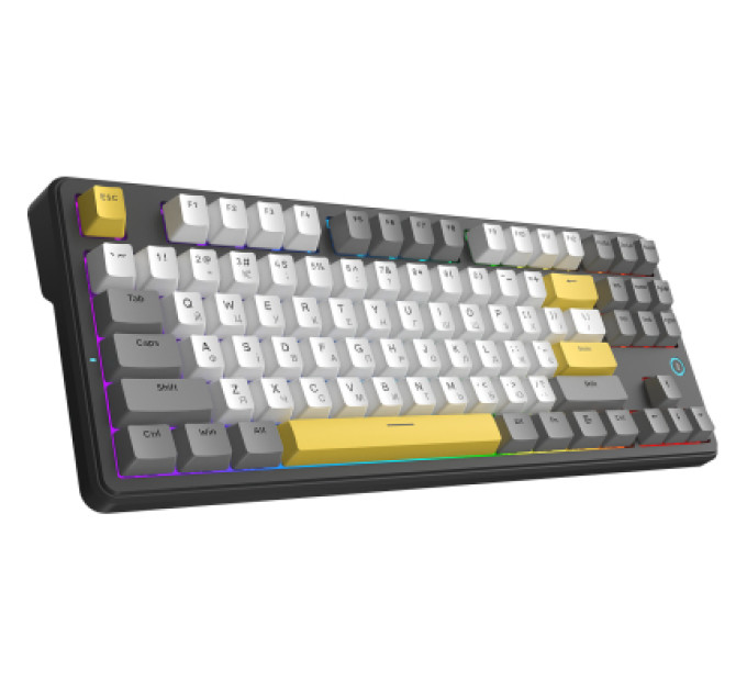Ajazz Клавіатура Ajazz AK870 V2 Flying Fish Switch USB UA Black/Grey/Yellow (AK870-V2-FF-BGY)