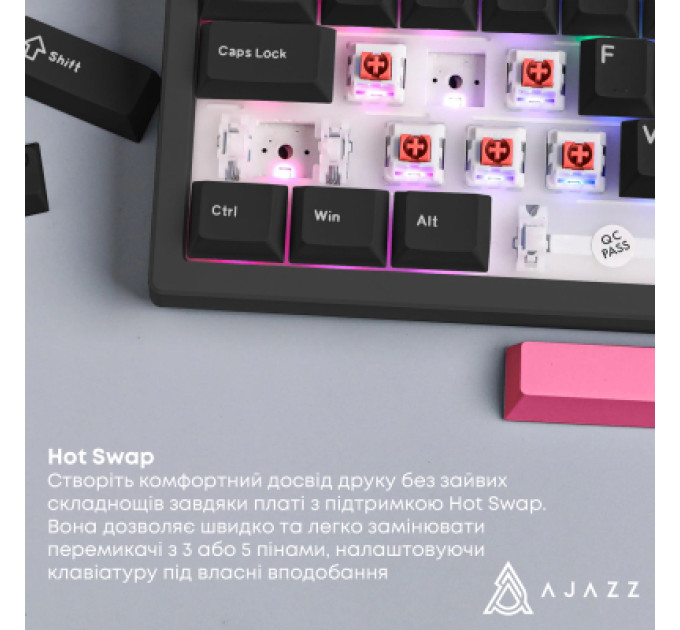 Ajazz Клавіатура Ajazz AK980 Red Switch USB UA Black (AK980-R-BR)