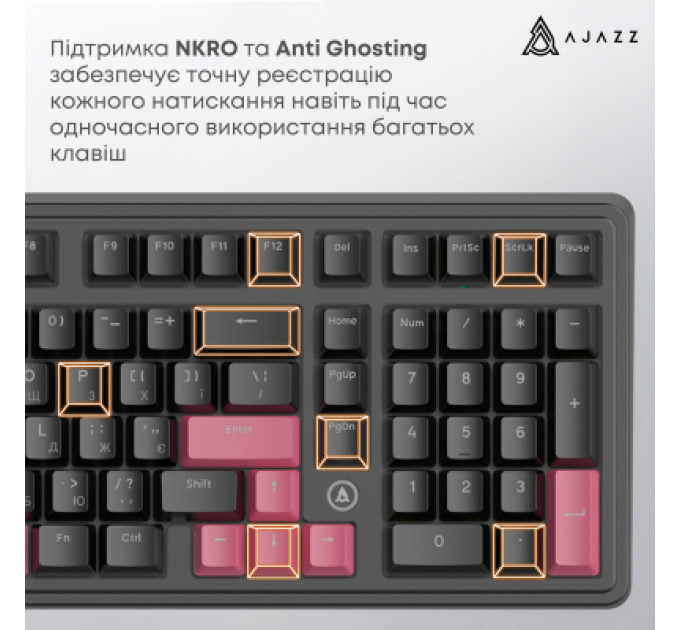 Ajazz Клавіатура Ajazz AK980 Red Switch USB UA Black (AK980-R-BR)