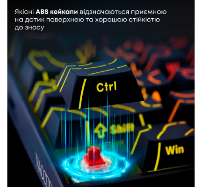 Ajazz Клавіатура Ajazz NK68 Red Switch USB UA Black (NK68-R-S-B)