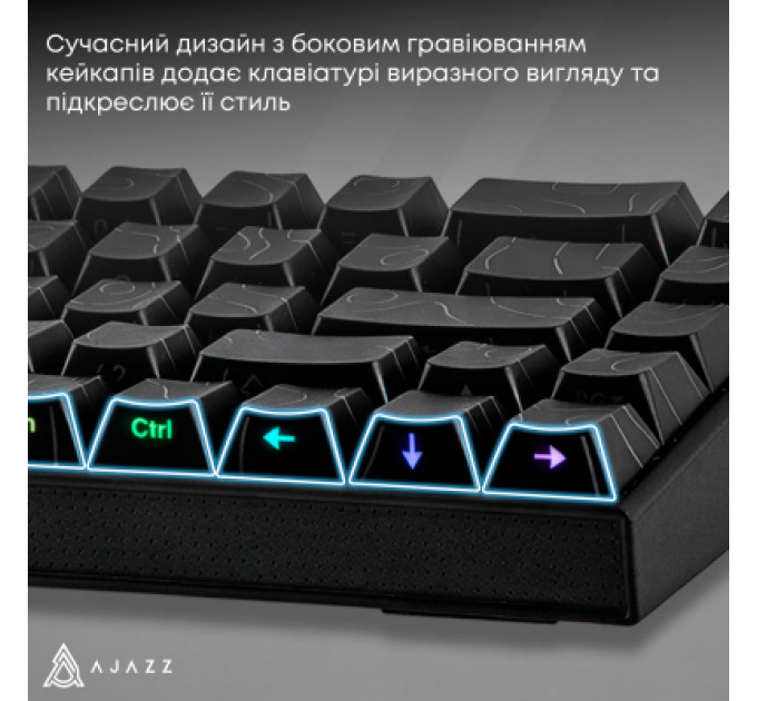 Ajazz Клавіатура Ajazz NK68 Red Switch USB UA Black (NK68-R-S-B)