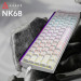 Ajazz Клавіатура Ajazz NK68 Red Switch USB UA White (NK68-R-S-W)