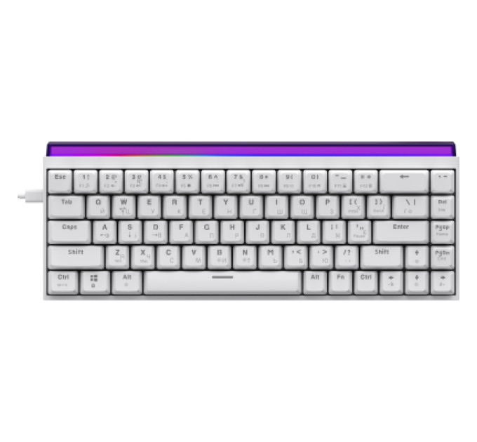Ajazz Клавіатура Ajazz NK68 Red Switch USB UA White (NK68-R-W)