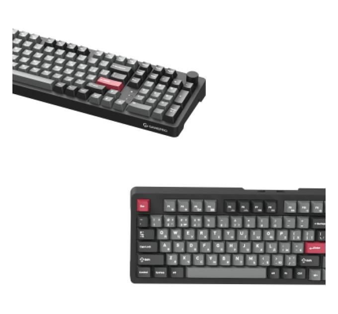 GamePro Клавіатура GamePro Asgard Drakkar Keychron Super Red Switch Wireless/Bluetooth/USB UA Black (MK305BK)