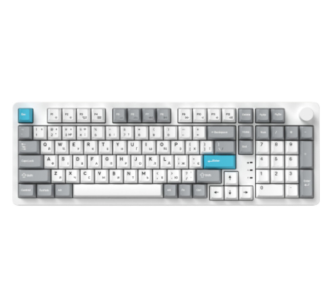 GamePro Клавіатура GamePro Asgard Drakkar Keychron Super Red Switch Wireless/Bluetooth/USB UA White (MK305WH)