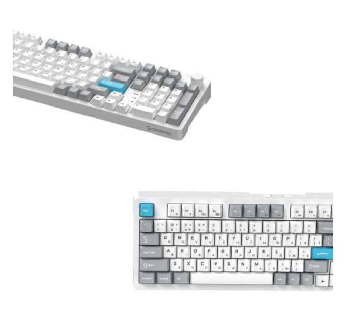 GamePro Клавіатура GamePro Asgard Drakkar Keychron Super Red Switch Wireless/Bluetooth/USB UA White (MK305WH)