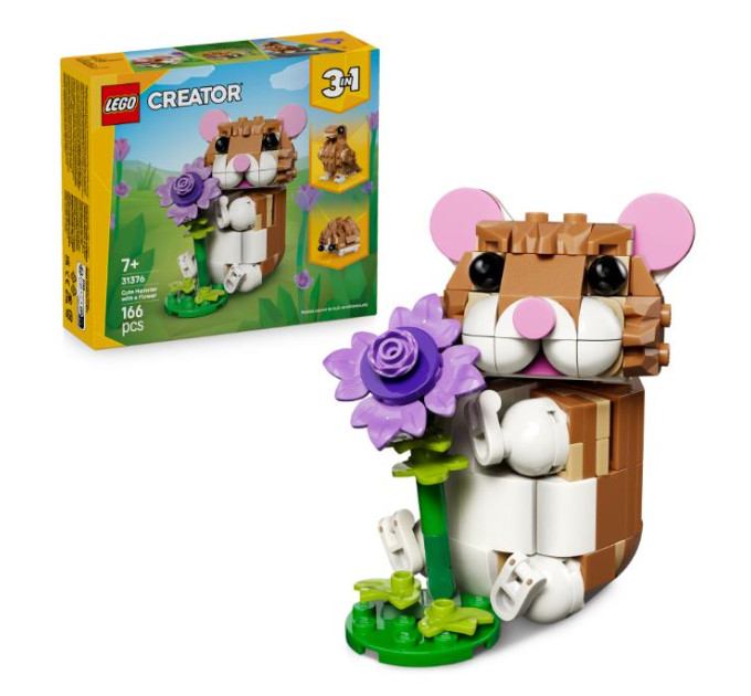 LEGO Конструктор LEGO Creator Чарівний хом'як з квіткою (31376)