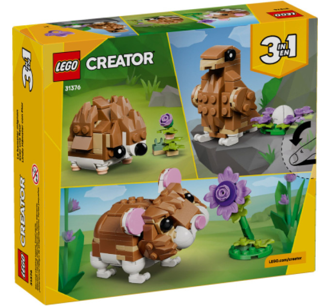LEGO Конструктор LEGO Creator Чарівний хом'як з квіткою (31376)