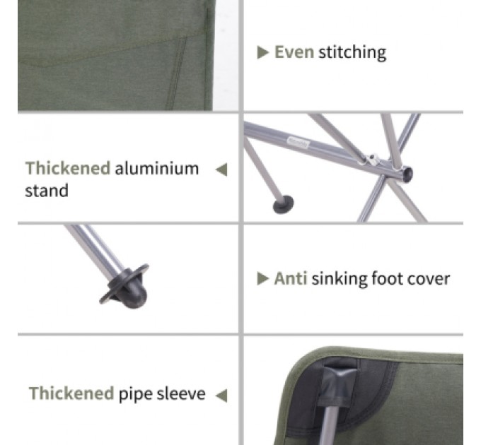 Крісло складане Naturehike CNK2300JU0003, зелене (6976023929472)