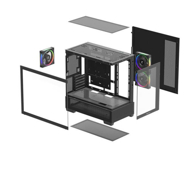 Deepcool Корпус DeepCool CG380 3F Black (R-CG380-BKAGM3-G) без БЖ