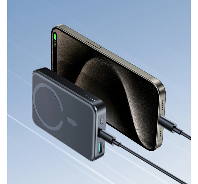 JOYROOM Універсальна мобільна батарея Joyroom Magnetic Wireless JR-W020 10000mAh 20W Black (6941237118455)