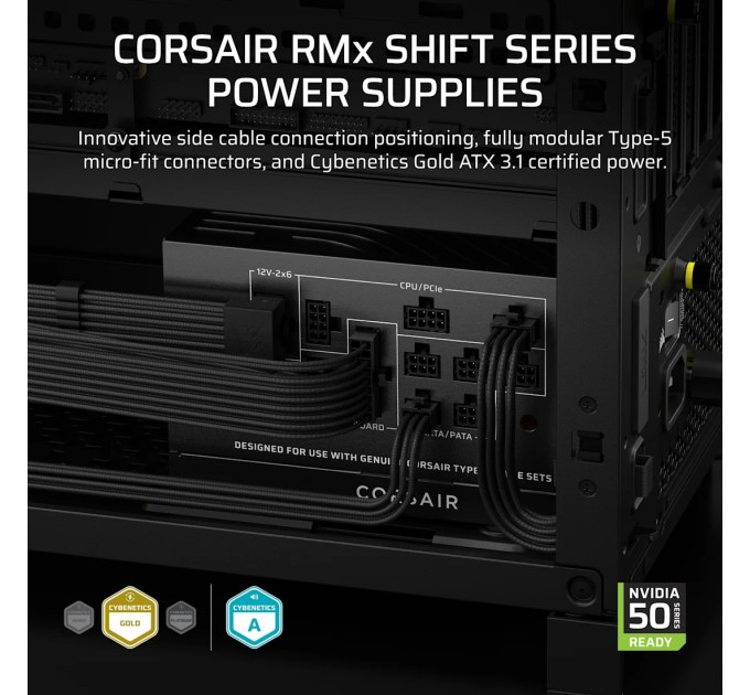 Corsair Блок живлення Corsair RM750x Shift ATX 3.1 750W (CP-9020298-EU)