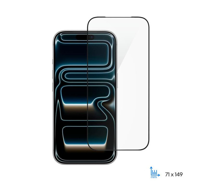 2E Скло захисне 2E 2.5D FCFG iPhone 17 Pro Black (2E-IP-17P-6.3-SMFCFG-BB)