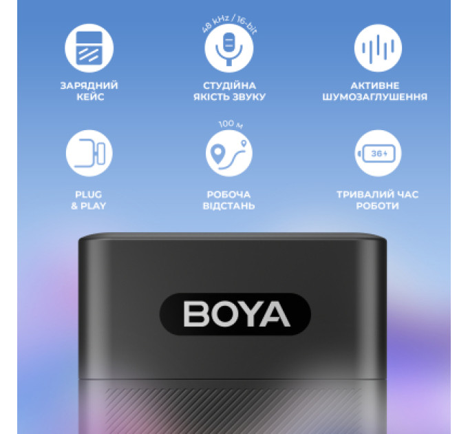 Boya Мікрофон Boya BY-V3 combo Type-C/Lightning Black (BY-V3 Combo)